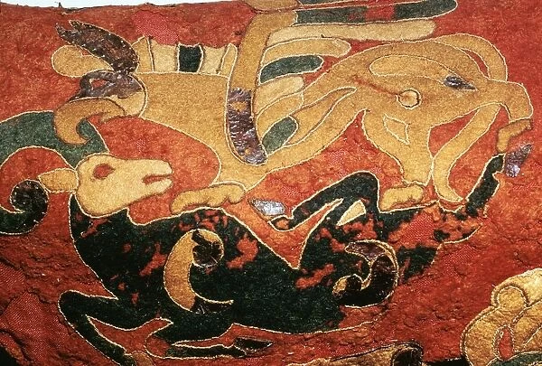 Scythian saddle-cover with applied felt decoration, 5th century BC