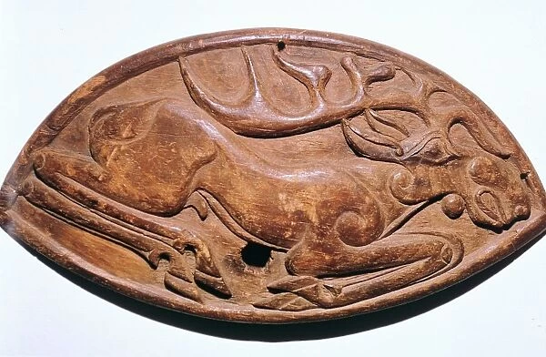 Scythian wooden facing of a saddle-arch, 5th century BC