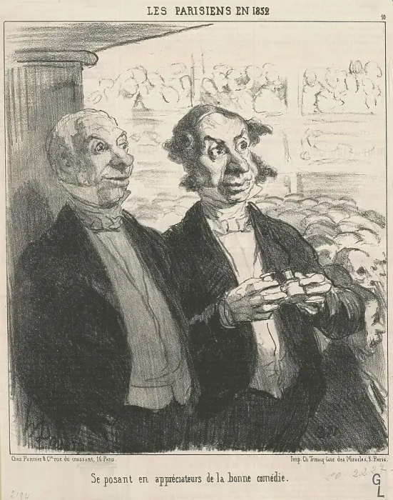 Framed Print : Se posant en appréciateur, 19th century. Creator: Honore Daumier Framed Print : Se posant en appréciateur, 19th century. Creator: Honore Daumier