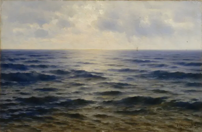 Framed Print : The Sea, 1894. Artist: Kryzhitsky, Konstantin Yakovlevich (1858-1911) Framed Print : The Sea, 1894. Artist: Kryzhitsky, Konstantin Yakovlevich (1858-1911)