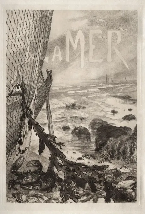 Framed Print : The Sea, 1905. Creator: Felix Bracquemond (French, 1833-1914); Art et Decoration Framed Print : The Sea, 1905. Creator: Felix Bracquemond (French, 1833-1914); Art et Decoration