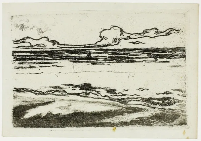 Framed Print : The Sea at Bognor, 1895. Creator: Theodore Roussel Framed Print : The Sea at Bognor, 1895. Creator: Theodore Roussel
