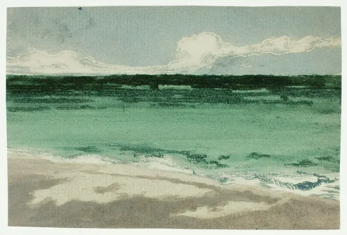 Framed Print : The Sea at Bognor, 1895. Creator: Theodore Roussel Framed Print : The Sea at Bognor, 1895. Creator: Theodore Roussel