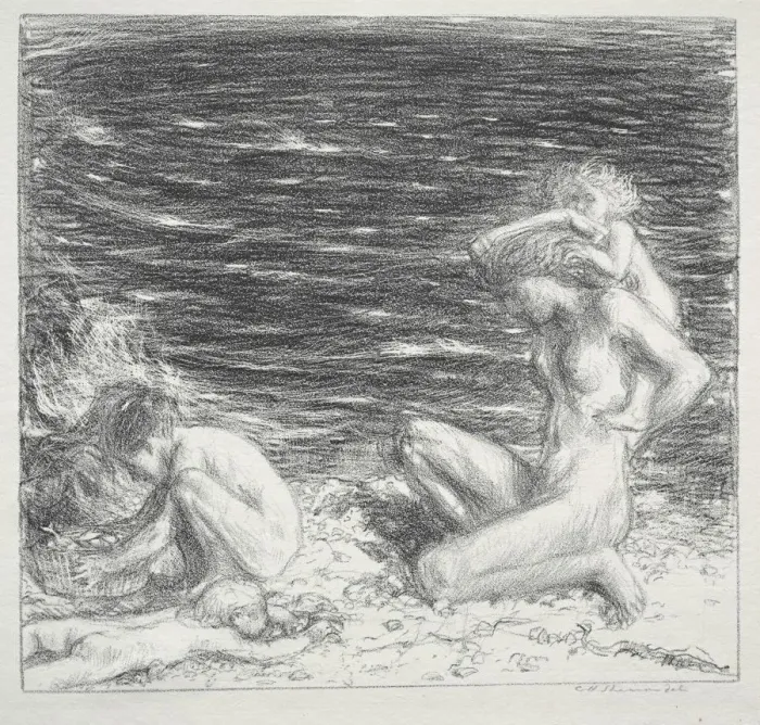Framed Print : Sea and Breeze, 1894. Creator: Charles Hasslewood Shannon (British, 1863-1937) Framed Print : Sea and Breeze, 1894. Creator: Charles Hasslewood Shannon (British, 1863-1937)