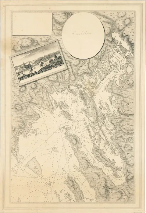 Framed Print : Sea chart of Vyborg bay, Russia, c. 1786-88 Framed Print : Sea chart of Vyborg bay, Russia, c. 1786-88