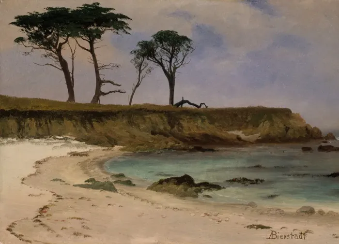 Framed Print : Sea Cove, ca. 1880-90. Creator: Albert Bierstadt Framed Print : Sea Cove, ca. 1880-90. Creator: Albert Bierstadt