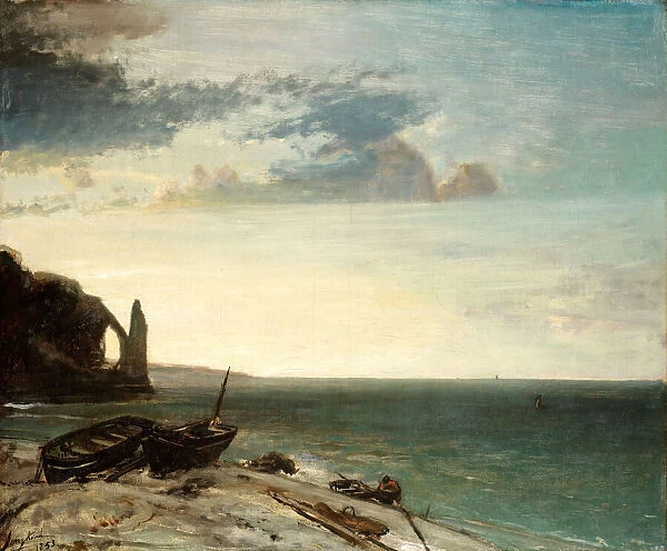The Sea at Etretat, 1853. Creator: Johan Barthold Jongkind