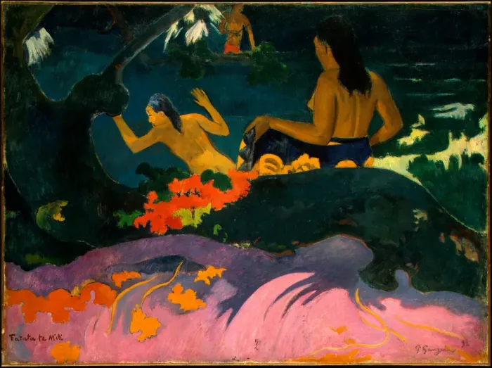 Framed Print : By the Sea (Fatata te Miti). Artist: Gauguin, Paul Eugene Henri (1848-1903) Framed Print : By the Sea (Fatata te Miti). Artist: Gauguin, Paul Eugene Henri (1848-1903)