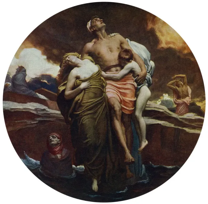 Framed Print : And the Sea Gave Up the Dead Which Were in It, exhibited 1892, (1912). Artist: Frederic Leighton Framed Print : And the Sea Gave Up the Dead Which Were in It, exhibited 1892, (1912). Artist: Frederic Leighton