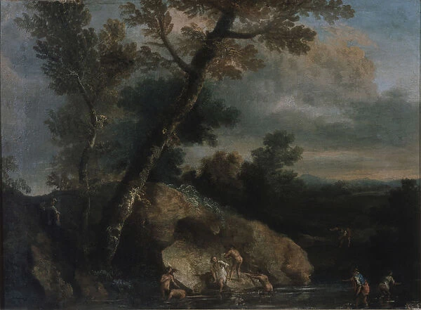 Sea landscape with robbers. Artist: Rosa, Salvatore (1615-1673)