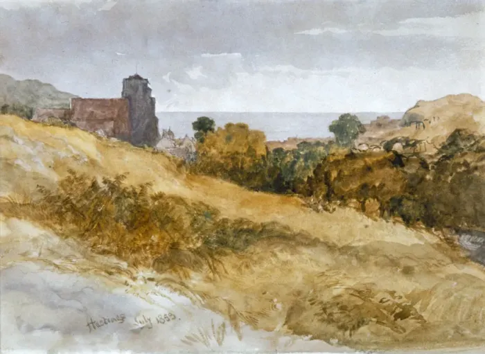 Framed Print : The Sea near Hastings, 1853. Artist: Sir John Gilbert Framed Print : The Sea near Hastings, 1853. Artist: Sir John Gilbert