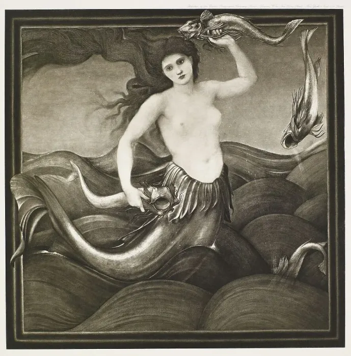 Framed Print : A Sea Nymph, c1881, (1900). Creator: Unknown Framed Print : A Sea Nymph, c1881, (1900). Creator: Unknown