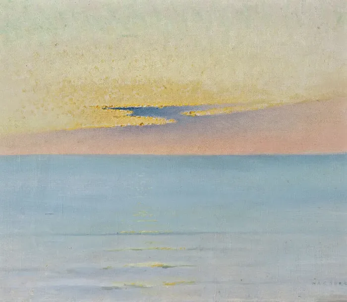 Framed Print : Sea in Sunset. Creator: August Hagborg Framed Print : Sea in Sunset. Creator: August Hagborg
