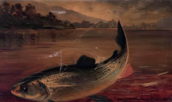 Framed Print : Sea Trout, 1895. Creator: E P Bradly Framed Print : Sea Trout, 1895. Creator: E P Bradly