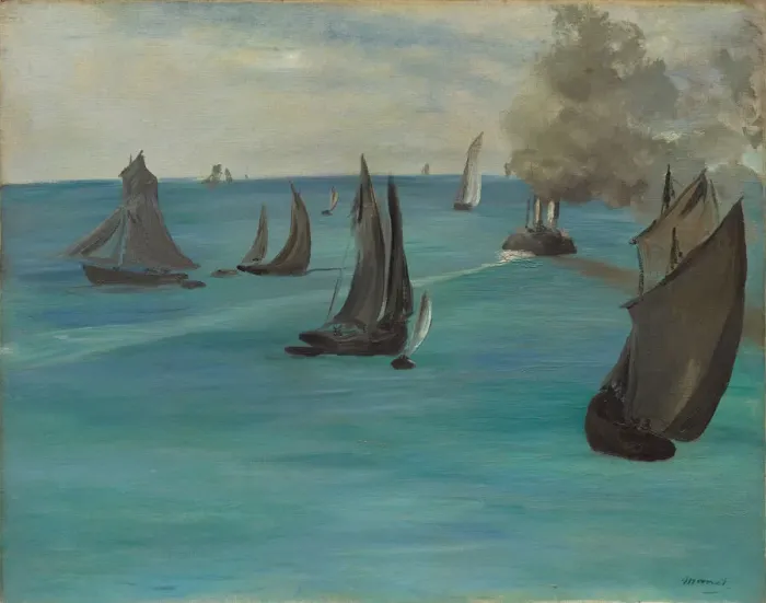 Framed Print : Sea View, Calm Weather (Vue de mer, temps calme), 1864. Creator: Edouard Manet Framed Print : Sea View, Calm Weather (Vue de mer, temps calme), 1864. Creator: Edouard Manet