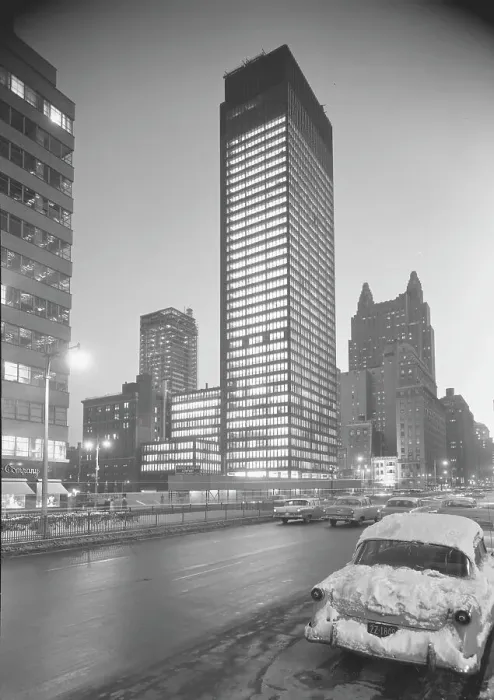Framed Print : Seagram Building, 1958. Creator: Gottscho-Schleisner, Inc Framed Print : Seagram Building, 1958. Creator: Gottscho-Schleisner, Inc