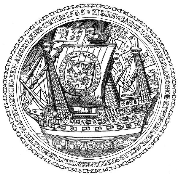 Seal and Autograph of the Lord High Admiral, Charles, Lord Howard of Nottingham, 1585
