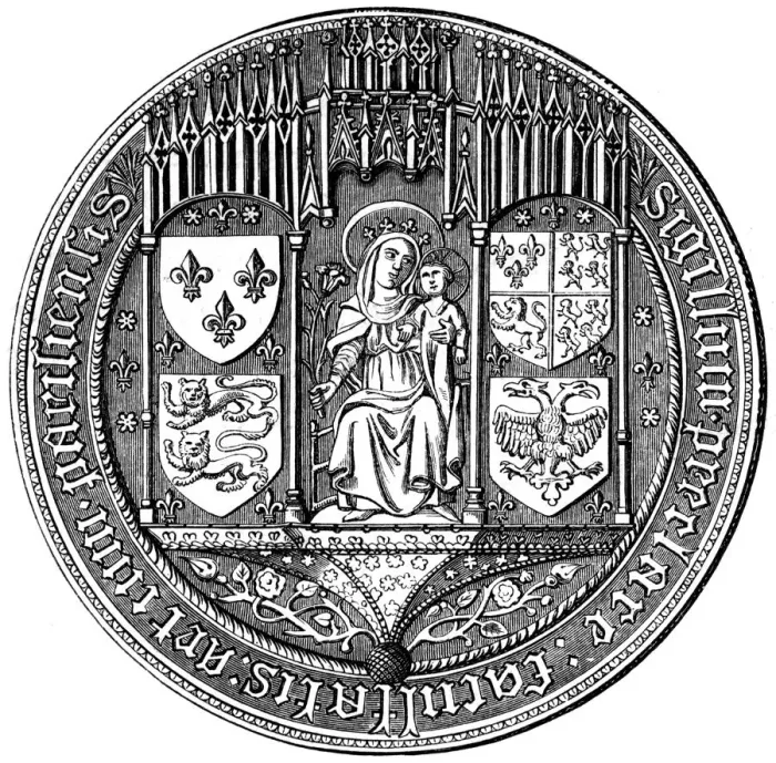 Framed Print : Seal of the Four Nations or the Facutly of Arts, 16th century (1849) Framed Print : Seal of the Four Nations or the Facutly of Arts, 16th century (1849)