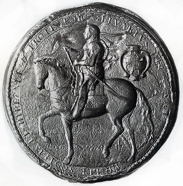 Seal of the Protectorate with Oliver Cromwell on horseback, 17th century, (1899)