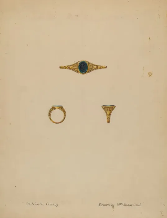 Framed Print : Seal Ring, c. 1936. Creator: William P. Shearwood Framed Print : Seal Ring, c. 1936. Creator: William P. Shearwood