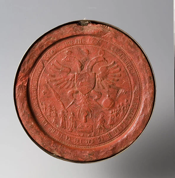 Seal of the Tsars Ivan Alexeyevich and Pyotr Alexeyevich of Russia, End of 17th cen. Artist: Historic Object