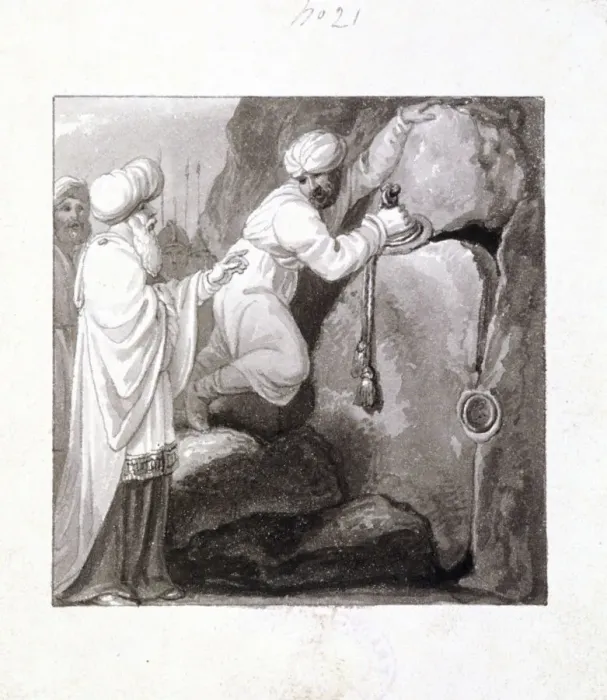 Framed Print : The Sealing of the sepulchre, c1810-c1844. Artist: Henry Corbould Framed Print : The Sealing of the sepulchre, c1810-c1844. Artist: Henry Corbould
