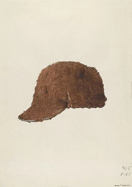 Sealskin Cap, c. 1940. Creator: Dana Bartlett