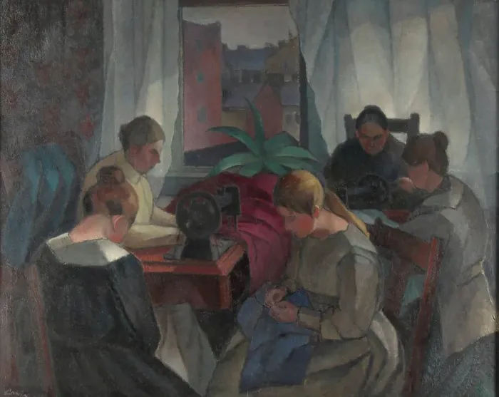Framed Print : Seamstress, 1920. Creator: Alvar Cawén Framed Print : Seamstress, 1920. Creator: Alvar Cawén