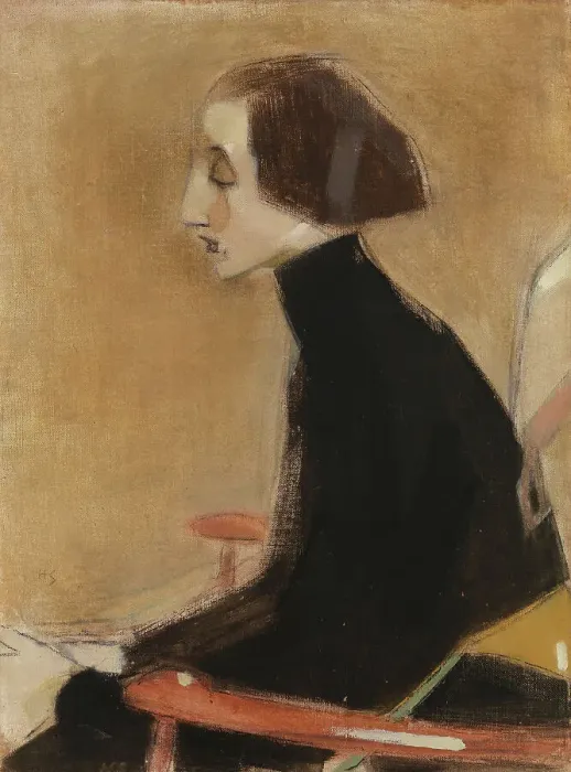 Framed Print : The Seamstress, Half-Length Portrait (The Working Woman), 1927. Creator: Helene Schjerfbeck Framed Print : The Seamstress, Half-Length Portrait (The Working Woman), 1927. Creator: Helene Schjerfbeck