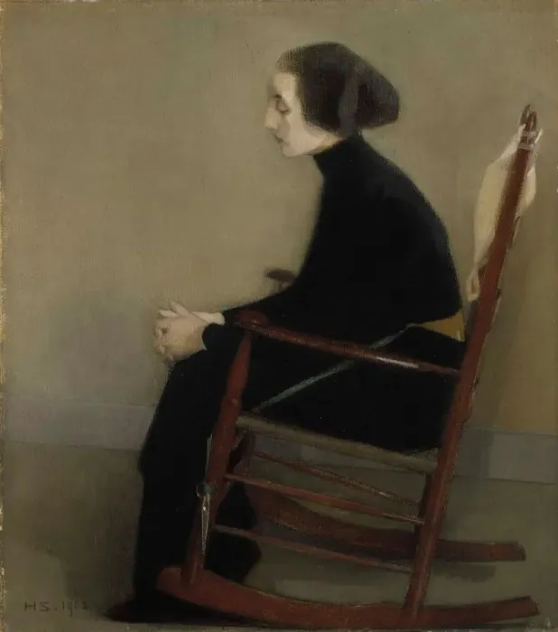 Framed Print : The Seamstress (The Working Woman), 1903. Creator: Schjerfbeck, Helene (1862-1946) Framed Print : The Seamstress (The Working Woman), 1903. Creator: Schjerfbeck, Helene (1862-1946)