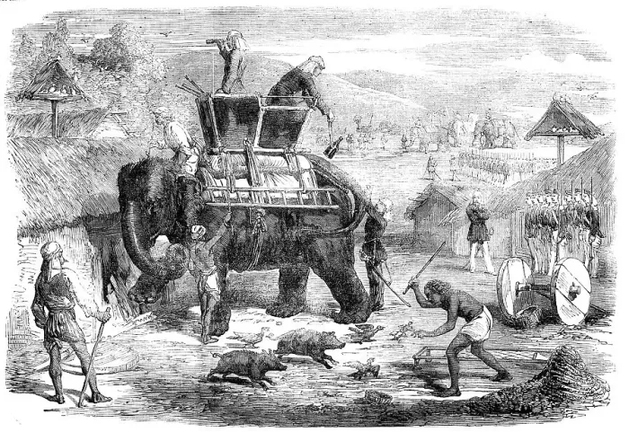 Framed Print : Searching for Rebel Santhals, 1856. Creator: Unknown Framed Print : Searching for Rebel Santhals, 1856. Creator: Unknown