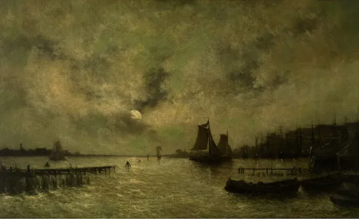 Framed Print : Seascape, 1876. Creator: Egidius Franciscus Leemans Framed Print : Seascape, 1876. Creator: Egidius Franciscus Leemans