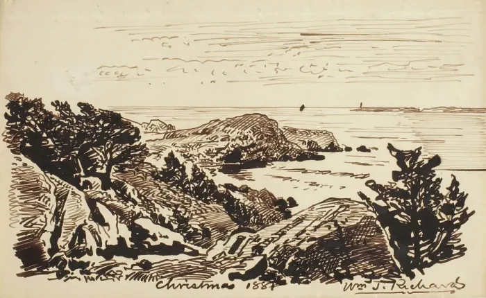Framed Print : Seascape, 1887. Creator: William Trost Richards Framed Print : Seascape, 1887. Creator: William Trost Richards