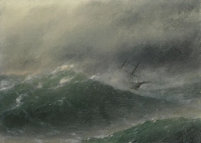 Framed Print : Seascape, 1893. Creator: Ivan Kulikov Framed Print : Seascape, 1893. Creator: Ivan Kulikov