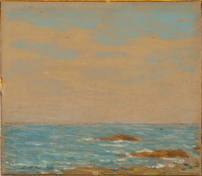 Framed Print : Seascape, 1909. Creator: Elmer Livingston MacRae Framed Print : Seascape, 1909. Creator: Elmer Livingston MacRae