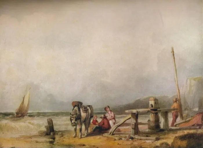 Framed Print : Seascape, c1845. Artist: Edwin Aaron Penley Framed Print : Seascape, c1845. Artist: Edwin Aaron Penley