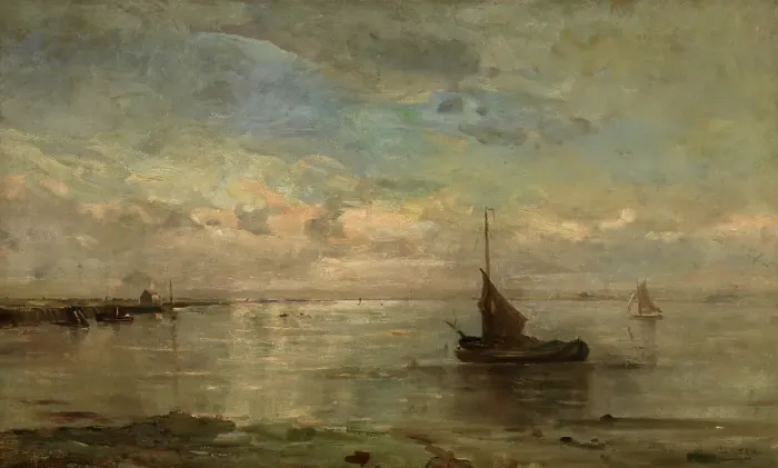 Framed Print : Seascape, c1860-1890. Creator: Louis Artan Framed Print : Seascape, c1860-1890. Creator: Louis Artan