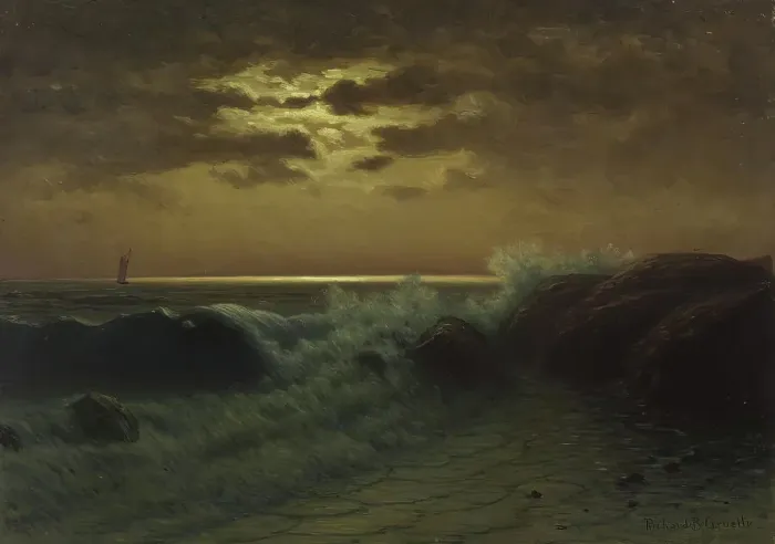 Framed Print : Seascape, c1900. Creator: Richard Gruelle Framed Print : Seascape, c1900. Creator: Richard Gruelle