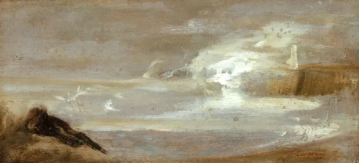 Framed Print : Seascape, mid 19th century. Creator: Jean-Baptiste Carpeaux Framed Print : Seascape, mid 19th century. Creator: Jean-Baptiste Carpeaux