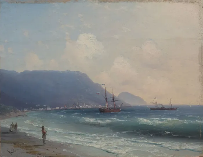 Framed Print : Seascape overlooking Yalta. Creator: Aivazovsky; Ivan Konstantinovich (1817-1900) Framed Print : Seascape overlooking Yalta. Creator: Aivazovsky; Ivan Konstantinovich (1817-1900)