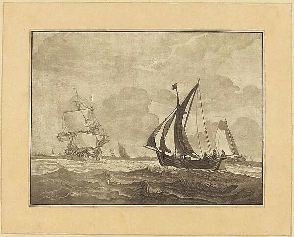 Seascape, published 1782. Creator: Regina Schönecker
