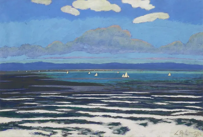 Framed Print : Seascape with White Sails, 1922. Creator: Spilliaert, Leon (1881-1946) Framed Print : Seascape with White Sails, 1922. Creator: Spilliaert, Leon (1881-1946)
