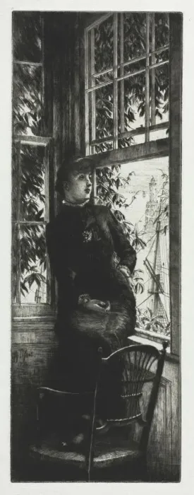 Framed Print : At the Seashore, 1880. Creator: James Tissot (French, 1836-1902) Framed Print : At the Seashore, 1880. Creator: James Tissot (French, 1836-1902)
