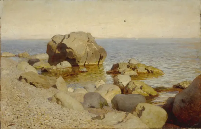 Framed Print : Seashore. The Crimea, 1886. Artist: Levitan, Isaak Ilyich (1860-1900) Framed Print : Seashore. The Crimea, 1886. Artist: Levitan, Isaak Ilyich (1860-1900)