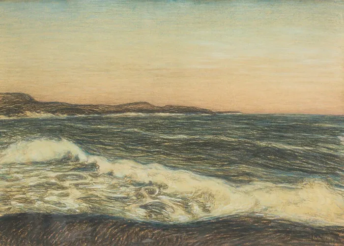 Framed Print : Seashore and Ground-Swell, late 19th-early 20th century. Creator: Karl Nordström Framed Print : Seashore and Ground-Swell, late 19th-early 20th century. Creator: Karl Nordström