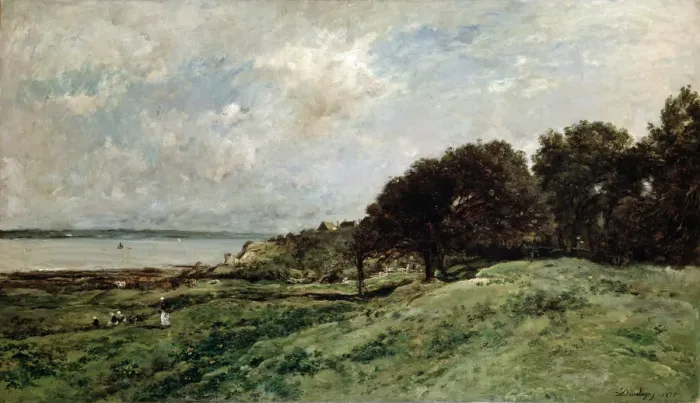 Framed Print : The Seashore near Villerville, 1875. Artist: Charles Francois Daubigny Framed Print : The Seashore near Villerville, 1875. Artist: Charles Francois Daubigny