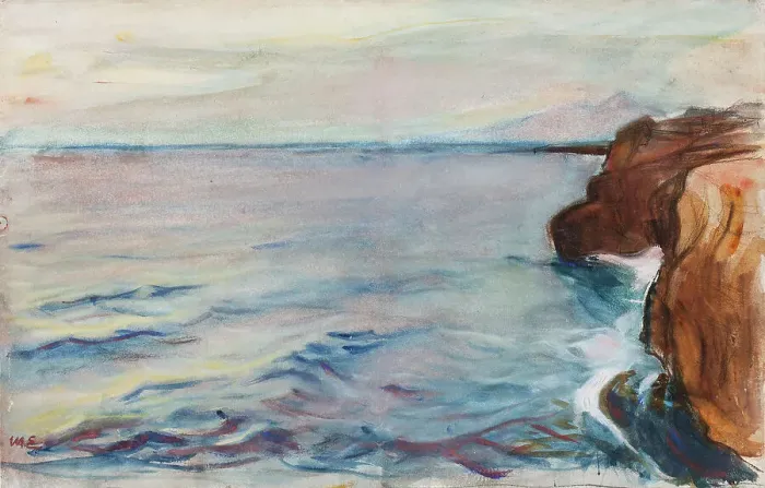 Framed Print : Seaside Landscape, 1905. Creator: Magnus Enckell Framed Print : Seaside Landscape, 1905. Creator: Magnus Enckell