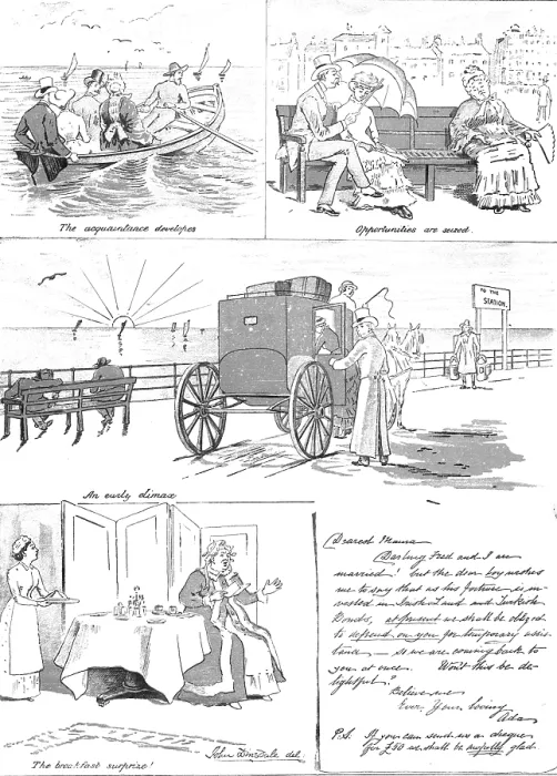 Framed Print : A Seaside Romance, 1883. Creator: Unknown Framed Print : A Seaside Romance, 1883. Creator: Unknown