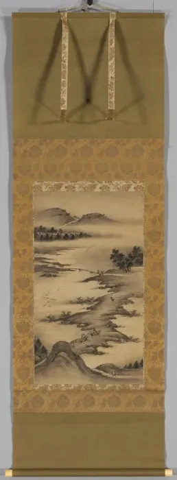 Framed Print : Seasonal Landscapes: Autumn, mid- to late 1500s. Creator: Kano Hideyori (Japanese Framed Print : Seasonal Landscapes: Autumn, mid- to late 1500s. Creator: Kano Hideyori (Japanese