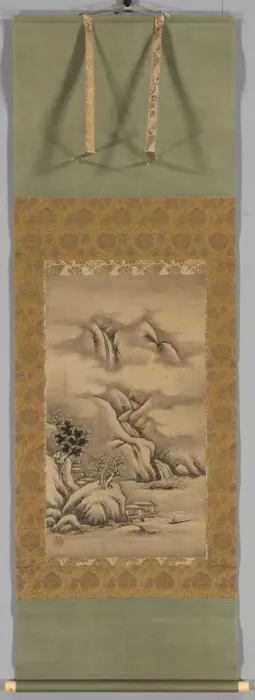 Framed Print : Seasonal Landscapes: Winter, mid- to late 1500s. Creator: Kano Hideyori (Japanese Framed Print : Seasonal Landscapes: Winter, mid- to late 1500s. Creator: Kano Hideyori (Japanese